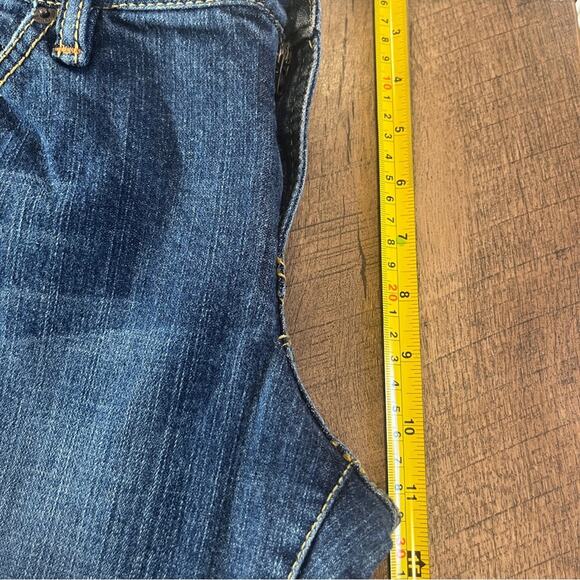 Ann Taylor Slim Boot Denim Jeans Womens Size 8 Embroidered Pockets Rodeo Barn - Picture 8 of 10